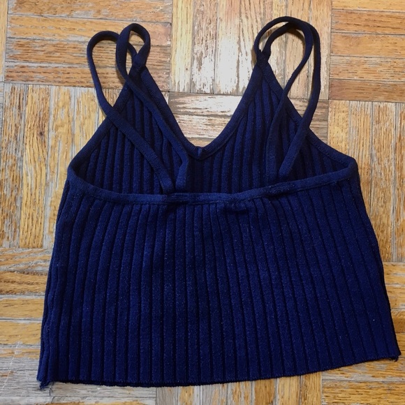 Ribbed Knit Cropped Cami Top - Picture 2 of 3